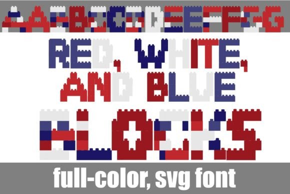 Building Bold Statements with Red, White, and Blue Blocks Typography