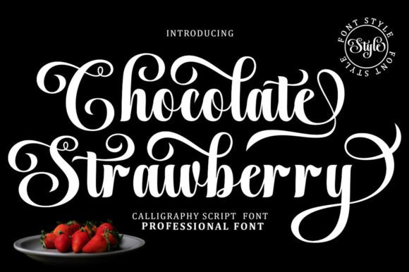 Chocolate Strawberry: A Calligraphy Font for Romantic Design