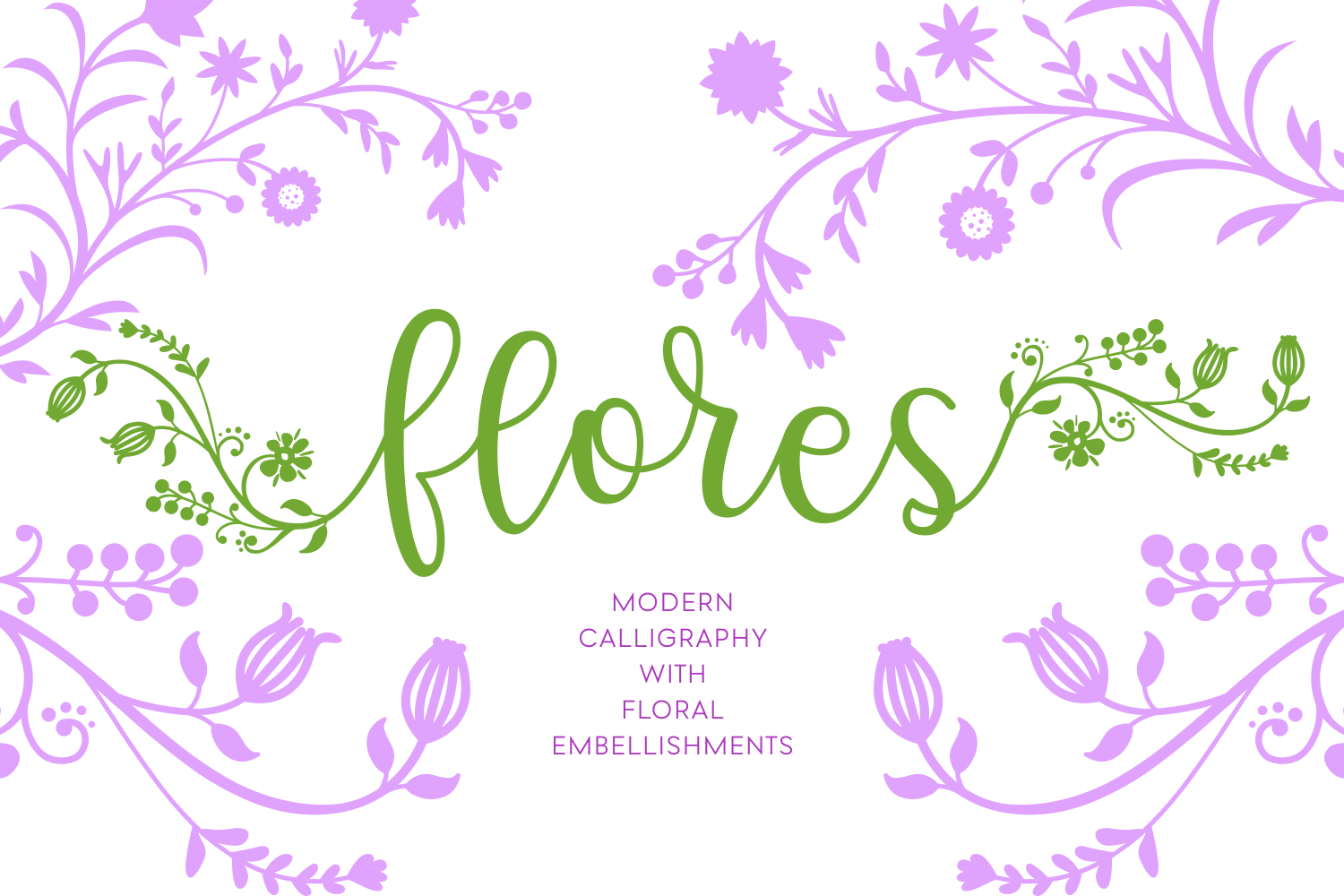 Flores: Where Modern Calligraphy Meets Floral Elegance