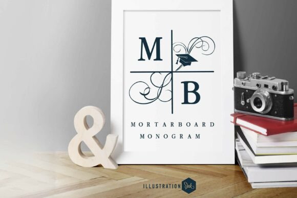 Mortarboard Monogram: A Sophisticated Frame for Milestone Moments