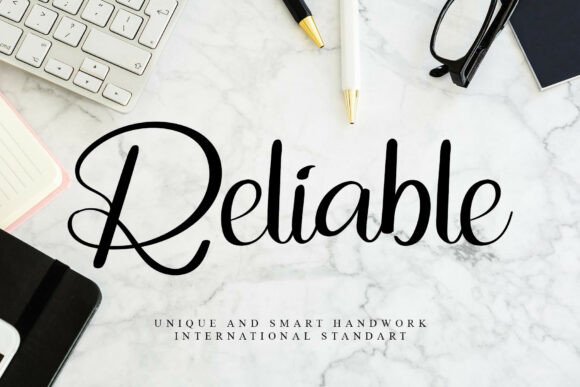 Reliable Font: Professional Hand-Touch Elegance for Every Project